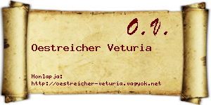 Oestreicher Veturia névjegykártya